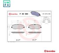 BREMBO P 30 084 Brake pad set
