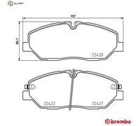 Brembo Brake Pad Set P 30 090 Disc Brake Front for Hyundai H350