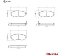 BRAKE PAD SET DISC BRAKE P 30 097 FOR KIA G4JP 2.0L 4cyl MAGENTIS I