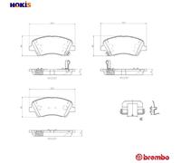 BREMBO Brake pad set P 30 098 with acoustic wear warning with anti-squeak plate with accessories KIA: Stonic Hatchback, Rio 4, HYUNDAI: i20 III
