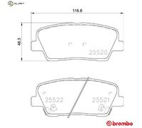 BRAKE PAD SET DISC BRAKE P 30 104 FOR KIA STINGER/Hatchback/Van D4HC 2.2L 4cyl