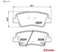 BREMBO P 30 106 Brake pad set