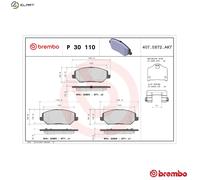 BREMBO P 30 110 Brake pad set