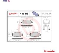 Brembo Brake Pads Front With Anti-Squeak Plate Fits Hyundai i30 Kia Ceed ProCeed