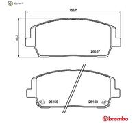 BREMBO P 30 116 Brake pad set