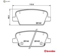 BREMBO P 30 118 Brake pad set