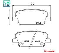 BRAKE PAD SET DISC BRAKE P 30 118 FOR HYUNDAI SANTA/FE/IV/SUV/Van D4HB 2.2L 4cyl