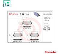 BREMBO P 30 120 Brake pad set