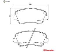 Brembo Brake Pads Set Front P30123 581012VA15 58101A5A30 58101A6A03 58101G4A05