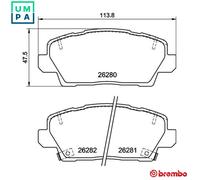 BREMBO P 30 125 Brake pad set