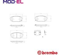 BREMBO P 30 140 Brake pad set