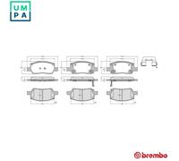 BRAKE PAD SET DISC BRAKE P 30 154 FOR HYUNDAI G3LC/G3LE/G3LD/G3LA 1.0L 3cyl 1.2L