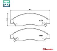 BREMBO P 34 005 Brake Pad Set, disc brake for CHEVROLET,GMC,GREAT WALL,HAVAL,HOL