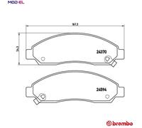 BREMBO P 34 005 Brake Pad Set, disc brake for CHEVROLET,GMC,GREAT WALL,HAVAL,HOL