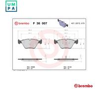 BRAKE PAD SET DISC BRAKE P 36 007 FOR DAIMLER XJ/40/81 JAGUAR XJS/Convertible