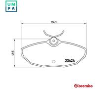 BREMBO P 36 013 Brake pad set
