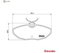 BREMBO P 36 013 Brake pad set