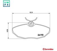 BRAKE PAD SET DISC BRAKE P 36 015 FOR JAGUAR AJD 2.7L JB 2.5L AJ25 2.5L 6cyl
