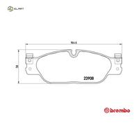 BRAKE PAD SET DISC BRAKE P 36 021 FOR DAIMLER JAGUAR AJ8FT 4.2L 8cyl SUPER EIGHT