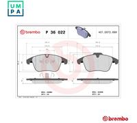 BREMBO P36022 Brake Pad Set Front Fits Daimler Super Eight Jaguar S-Type XF MG
