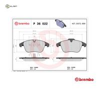 BRAKE PAD SET DISC BRAKE P 36 022 FOR DAIMLER JAGUAR AJ8FT 4.2L 8cyl SUPER EIGHT