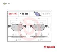 BREMBO P 36 025 Brake pad set