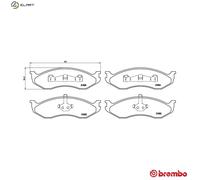 Brembo Brake Pad Set P 37 004 – Front with Anti-Squeak Plate for Jeep Cherokee Wrangler Kia