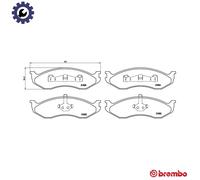 Brembo Brake Pad Set P 37 004 – Front with Anti-Squeak Plate for Jeep Cherokee Wrangler Kia
