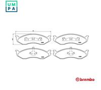 Brembo Brake Pad Set Front With Anti-Squeak Plate For Jeep Cherokee Wrangler Kia