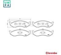 Brembo Brake Pad Set P 37 004 – Front with Anti-Squeak Plate for Jeep Cherokee Wrangler Kia