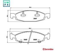 Brembo Brake Pad Set P 37 005 Front – for Jeep Cherokee, Wagoneer