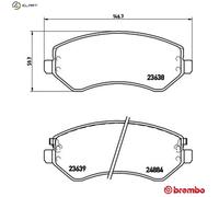 BRAKE PAD SET DISC BRAKE P 37 007 FOR DODGE JEEP CHEROKEE/LIBERTY CHRYSLER