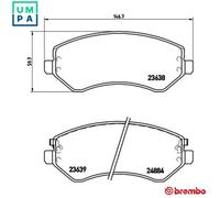 BREMBO P 37 007 Brake pad set