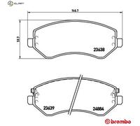 BREMBO P 37 007 Brake pad set