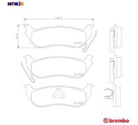 Brake pads P 37 009 BREMBO for JEEP WRANGLER Mk II CHEROKEE