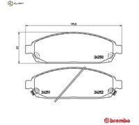 BREMBO Brake pad set PRIME LINE with acoustic wear warning P 37 010 Brake pads,Brake pad set, disc brake JEEP,GRAND CHEROKEE III (WH, WK)
