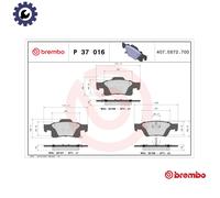 Brake Pads Set fits JEEP GRAND CHEROKEE Mk4 6.4 Rear 2011 on ESG Brembo Quality