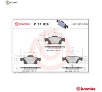 Brake Pads Set fits JEEP GRAND CHEROKEE Mk4 6.4 Rear 2011 on ESG Brembo Quality