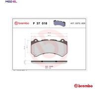 BRAKE PAD SET DISC BRAKE P 37 018 FOR CADILLAC DODGE JEEP GRAND/IV/SUV NISSAN