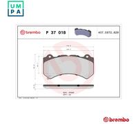 BREMBO P 37 018 Brake pad set