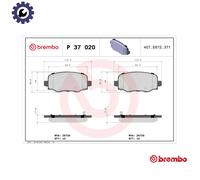 BREMBO P 37 020 Brake pad set