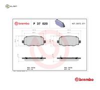 BREMBO P 37 020 Brake pad set