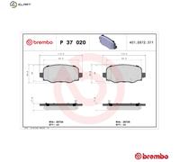 Brembo Brake Pad Set P 37 020 – Disc Brake for Jeep Cherokee