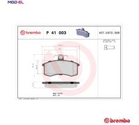BREMBO P 41 003 Brake pad set