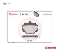 BRAKE PAD SET DISC BRAKE P 44 001 FOR LAND ROVER DEFENDER/Station/Wagon/SUV/Up