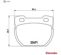 P 44 006 Disc Brake Brake Pad Set Rear Fits Land Rover Defender Cabrio By Brembo
