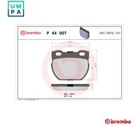BREMBO P 44 007 Brake pad set