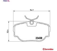 Brake pads P 44 009 BREMBO for LAND ROVER RANGE ROVER Mk II DISCOVERY Mk II