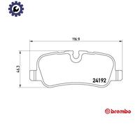 LAND ROVER DISCOVERY Brembo Brake Pads Rear 2009-
