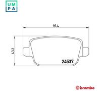 Brake pads P 44 016 BREMBO for LAND ROVER FREELANDER 2